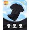 imageMAGCOMSEN Womens Short Sleeve TShirts UPF 50 Sun Protection Quick Dry Athletic Running Workout Rash Guard TopsBlack