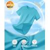 imageMAGCOMSEN Womens Short Sleeve TShirts UPF 50 Sun Protection Quick Dry Athletic Running Workout Rash Guard TopsIce Blue