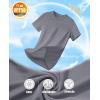 imageMAGCOMSEN Womens Short Sleeve TShirts UPF 50 Sun Protection Quick Dry Athletic Running Workout Rash Guard TopsLight Gery
