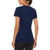 imageMAGCOMSEN Womens Short Sleeve TShirts UPF 50 Sun Protection Quick Dry Athletic Running Workout Rash Guard TopsNavy