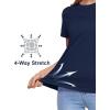 imageMAGCOMSEN Womens Short Sleeve TShirts UPF 50 Sun Protection Quick Dry Athletic Running Workout Rash Guard TopsNavy