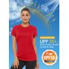 imageMAGCOMSEN Womens Short Sleeve TShirts UPF 50 Sun Protection Quick Dry Athletic Running Workout Rash Guard TopsTomato