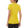 imageMAGCOMSEN Womens Short Sleeve TShirts UPF 50 Sun Protection Quick Dry Athletic Running Workout Rash Guard TopsYellow