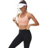 imageMAGCOMSEN Womens Sports Bras Cross Back Wireless Padded Bra Wide Strap Low Impact MoistureWicking for Workout Gym YogaApricot