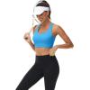 imageMAGCOMSEN Womens Sports Bras Cross Back Wireless Padded Bra Wide Strap Low Impact MoistureWicking for Workout Gym YogaAzure