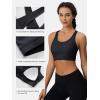 imageMAGCOMSEN Womens Sports Bras Cross Back Wireless Padded Bra Wide Strap Low Impact MoistureWicking for Workout Gym YogaBlack