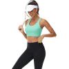 imageMAGCOMSEN Womens Sports Bras Cross Back Wireless Padded Bra Wide Strap Low Impact MoistureWicking for Workout Gym YogaLake Blue