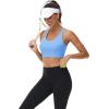 imageMAGCOMSEN Womens Sports Bras Cross Back Wireless Padded Bra Wide Strap Low Impact MoistureWicking for Workout Gym YogaLight Blue