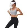 imageMAGCOMSEN Womens Sports Bras Cross Back Wireless Padded Bra Wide Strap Low Impact MoistureWicking for Workout Gym YogaLight Grey