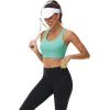 imageMAGCOMSEN Womens Sports Bras Cross Back Wireless Padded Bra Wide Strap Low Impact MoistureWicking for Workout Gym YogaWaterfall Green