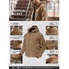 imageMAGCOMSEN Mens Military Tactical Jacket Warm Fleece Hoodies Sport Outdoor Winter Coats WindbreakerBrown