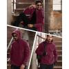 imageMAGCOMSEN Mens Military Tactical Jacket Warm Fleece Hoodies Sport Outdoor Winter Coats WindbreakerWine Red