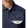 imageMAGCOMSEN Mens Polo Shirts 3 Button Quick Dry Performance Long Sleeve Tactical Shirts Pique Jersey Golf ShirtNavy