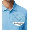 imageMAGCOMSEN Mens Polo Shirts 3 Button Quick Dry Performance Long Sleeve Tactical Shirts Pique Jersey Golf ShirtSky Blue