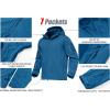 imageMAGCOMSEN Mens Tactical Jacket 7 Pockets Performance Fleece Lined Water Resistant Soft Shell Winter CoatsBlue Green