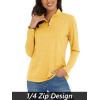 imageMAGCOMSEN Womens 14 Zip Shirts UPF 50 Sun Protection Pullover Long Sleeve Quick Dry Workout Hiking Athletic ShirtsGinger