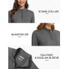 imageMAGCOMSEN Womens Long Sleeve Shirts 14 Zip Pullover UPF 50 Sun Protection Quick Dry Hiking Athletic Workout TopsDark Grey