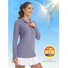 imageMAGCOMSEN Womens Long Sleeve Shirts 14 Zip Pullover UPF 50 Sun Protection Quick Dry Hiking Athletic Workout TopsPurple