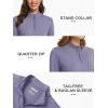 imageMAGCOMSEN Womens Long Sleeve Shirts 14 Zip Pullover UPF 50 Sun Protection Quick Dry Hiking Athletic Workout TopsPurple