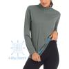imageMAGCOMSEN Womens Shirts Long Sleeve 14 Zip UPF50 UV Sun Protection Quick Dry Workout Hiking Athletic Shirts Rash GuardDark Grey