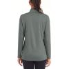 imageMAGCOMSEN Womens Shirts Long Sleeve 14 Zip UPF50 UV Sun Protection Quick Dry Workout Hiking Athletic Shirts Rash GuardDark Grey