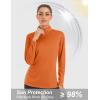 imageMAGCOMSEN Womens Shirts Long Sleeve 14 Zip UPF50 UV Sun Protection Quick Dry Workout Hiking Athletic Shirts Rash GuardDark Orange