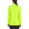 imageMAGCOMSEN Womens Shirts Long Sleeve 14 Zip UPF50 UV Sun Protection Quick Dry Workout Hiking Athletic Shirts Rash GuardFluorescent Green