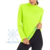 imageMAGCOMSEN Womens Shirts Long Sleeve 14 Zip UPF50 UV Sun Protection Quick Dry Workout Hiking Athletic Shirts Rash GuardFluorescent Green