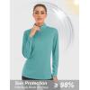 imageMAGCOMSEN Womens Shirts Long Sleeve 14 Zip UPF50 UV Sun Protection Quick Dry Workout Hiking Athletic Shirts Rash GuardGrey Green