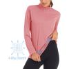 imageMAGCOMSEN Womens Shirts Long Sleeve 14 Zip UPF50 UV Sun Protection Quick Dry Workout Hiking Athletic Shirts Rash GuardGrey Pink