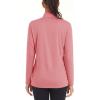 imageMAGCOMSEN Womens Shirts Long Sleeve 14 Zip UPF50 UV Sun Protection Quick Dry Workout Hiking Athletic Shirts Rash GuardGrey Pink