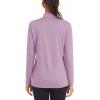 imageMAGCOMSEN Womens Shirts Long Sleeve 14 Zip UPF50 UV Sun Protection Quick Dry Workout Hiking Athletic Shirts Rash GuardGrey Purple