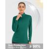 imageMAGCOMSEN Womens Shirts Long Sleeve 14 Zip UPF50 UV Sun Protection Quick Dry Workout Hiking Athletic Shirts Rash GuardJade Green