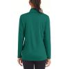 imageMAGCOMSEN Womens Shirts Long Sleeve 14 Zip UPF50 UV Sun Protection Quick Dry Workout Hiking Athletic Shirts Rash GuardJade Green
