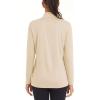 imageMAGCOMSEN Womens Shirts Long Sleeve 14 Zip UPF50 UV Sun Protection Quick Dry Workout Hiking Athletic Shirts Rash GuardLight Apricot