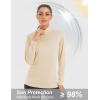 imageMAGCOMSEN Womens Shirts Long Sleeve 14 Zip UPF50 UV Sun Protection Quick Dry Workout Hiking Athletic Shirts Rash GuardLight Apricot