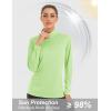 imageMAGCOMSEN Womens Shirts Long Sleeve 14 Zip UPF50 UV Sun Protection Quick Dry Workout Hiking Athletic Shirts Rash GuardLight Green