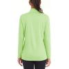 imageMAGCOMSEN Womens Shirts Long Sleeve 14 Zip UPF50 UV Sun Protection Quick Dry Workout Hiking Athletic Shirts Rash GuardLight Green