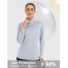 imageMAGCOMSEN Womens Shirts Long Sleeve 14 Zip UPF50 UV Sun Protection Quick Dry Workout Hiking Athletic Shirts Rash GuardLight Grey