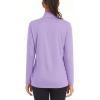 imageMAGCOMSEN Womens Shirts Long Sleeve 14 Zip UPF50 UV Sun Protection Quick Dry Workout Hiking Athletic Shirts Rash GuardLight Purple