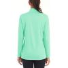 imageMAGCOMSEN Womens Shirts Long Sleeve 14 Zip UPF50 UV Sun Protection Quick Dry Workout Hiking Athletic Shirts Rash GuardMint Green