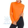 imageMAGCOMSEN Womens Shirts Long Sleeve 14 Zip UPF50 UV Sun Protection Quick Dry Workout Hiking Athletic Shirts Rash GuardOrange