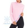 imageMAGCOMSEN Womens Shirts Long Sleeve 14 Zip UPF50 UV Sun Protection Quick Dry Workout Hiking Athletic Shirts Rash GuardPink