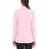 imageMAGCOMSEN Womens Shirts Long Sleeve 14 Zip UPF50 UV Sun Protection Quick Dry Workout Hiking Athletic Shirts Rash GuardPink