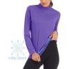 imageMAGCOMSEN Womens Shirts Long Sleeve 14 Zip UPF50 UV Sun Protection Quick Dry Workout Hiking Athletic Shirts Rash GuardPurple