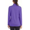 imageMAGCOMSEN Womens Shirts Long Sleeve 14 Zip UPF50 UV Sun Protection Quick Dry Workout Hiking Athletic Shirts Rash GuardPurple