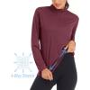 imageMAGCOMSEN Womens Shirts Long Sleeve 14 Zip UPF50 UV Sun Protection Quick Dry Workout Hiking Athletic Shirts Rash GuardWine Red