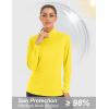 imageMAGCOMSEN Womens Shirts Long Sleeve 14 Zip UPF50 UV Sun Protection Quick Dry Workout Hiking Athletic Shirts Rash GuardYellow