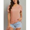 imageMAGCOMSEN Womens T Shirts VNeck Short Sleeve UPF 50 Sun Protection Performance Quick Dry Athletic Shirts Tee TopsApricot