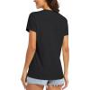 imageMAGCOMSEN Womens T Shirts VNeck Short Sleeve UPF 50 Sun Protection Performance Quick Dry Athletic Shirts Tee TopsBlack